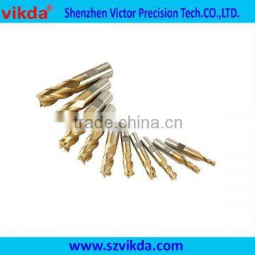 Hss Tin Coated End Mill Set