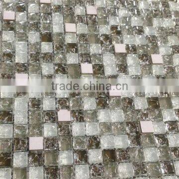 Crackle Glass Stone Mosaic, Glass Bathroom Mosaic Tile