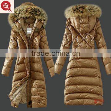 2016 fancy high quality latest coat designs for women, ankle length winter coat