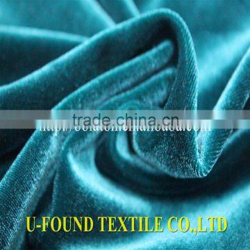 Green KS Fabric Korean Spun Velvet Plain Dyeing Velvet for Garments