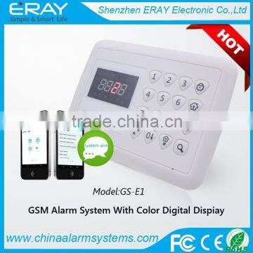 2015!!! gsm module home alarm system gsm wireless home security alarm system with 120 wireless zones(E1)