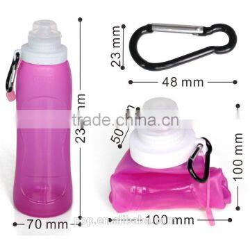 ornament silicone foldable water bottle/hot and cold water bottle/bpa free sports water bottle,thermos