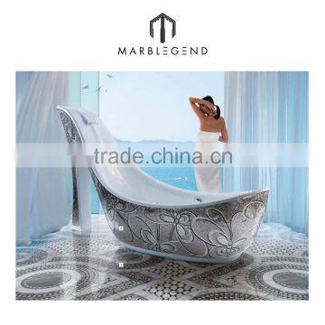 Amazing shoe bathtub cheap price bathroom glass mosaic tile