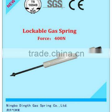 Rigid lock gas strut spring for transfusion chair