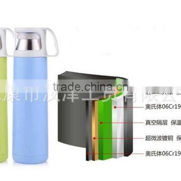 500ml unique design bpa free shake coffee copper bottle