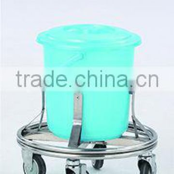 Stainless steel contaminant tub trolley