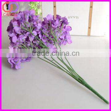 5 Heads Blue and White Hydrangea Bouquet Cheap Artificial Hydrangea Flower photo-5