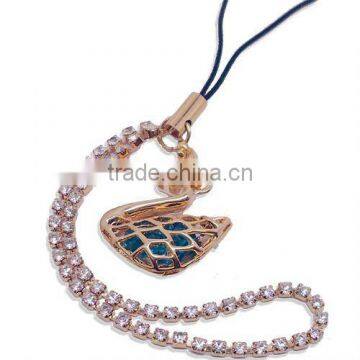 SP1017 Cellphone Lanyard with Swan Charm
