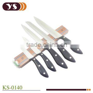 5pcs Bakelite Handle Knives with Magnetic Rack