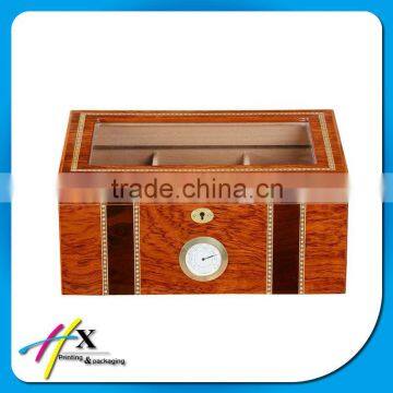 cigar wood box with key lock and dehumidifier