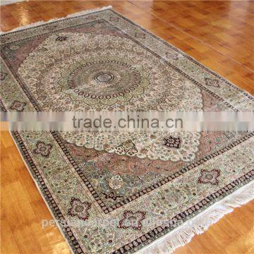 Cheap hand knotted for bedroom use embroidered cotton silk carpet on sale