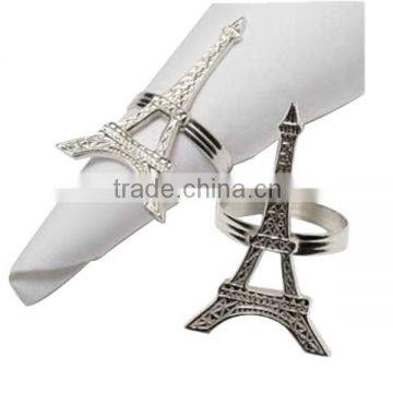 SRA0017 Fashionable Jewelry Eiffel Tower Shaped Napkin Ring Stainless Steel Napkin Ring