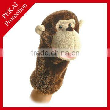 Professional cute soft hand puppets, plush monkey hand puppet