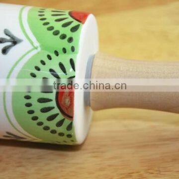 2015 Creative Design Wood and Ceramic Material Rolling Pin for Sale photo-3
