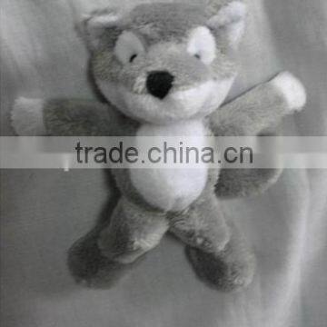 Mini size plush cute wolf fridge magnet toy