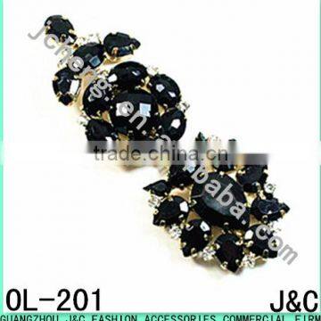 jet acrylic stone lady fashion shoes ornaments