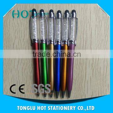 2016 Fashion Logo Printed 2 in 1Full Color Twist Stylus Crystal Pen photo-2