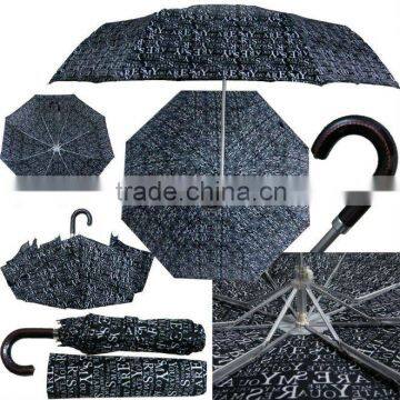 3 folding lady aluminum umbrella