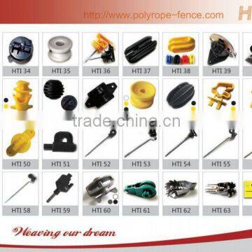 T Post/Wood - Pinlock Insulator - Polywire/wire - Black,red,yellow