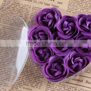 9pcs purple Romantic Soap Flower