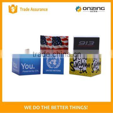 OEM Custom Design 4 Sides Printing Cube Shape Tear off Bulk Notepad photo-6