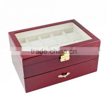 Fashion wooden jewelry box with drawer