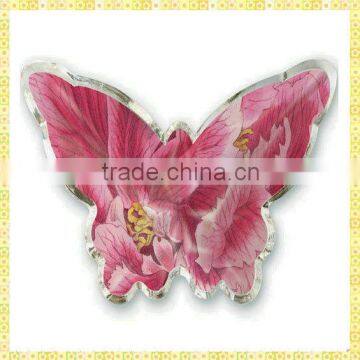 Customized Colors Butterfly Glass Paperweight For Wedding Decoration