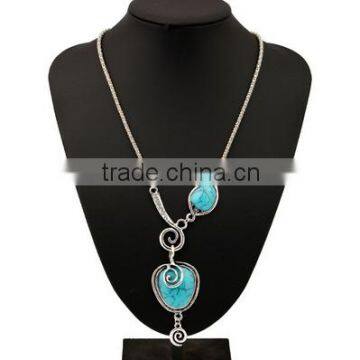 Fashion Jewelry Snail Peach Heart Statement Necklace