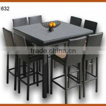 Multi-user Bar Table Chair Rattan