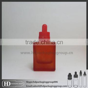 HD China 10ml childproof dropper bottle red glass dropper bottles15ml rectangular french square eliquid dropper bottle