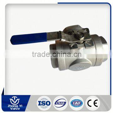 Hot sales thread alibaba stainless steel 3 way ball valve l type full port