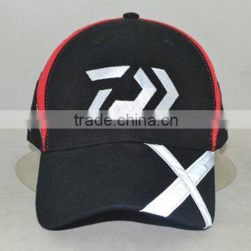 Professional custom 6 panel / / embroidered logo / 100% cotton/black baseball cap