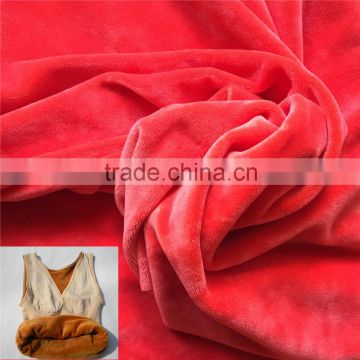 super soft spandex velboa,thermal knit fabric for vest