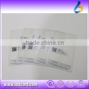 Die-cutting T5577 Crystal Transparent Cards Factory Direct Sale