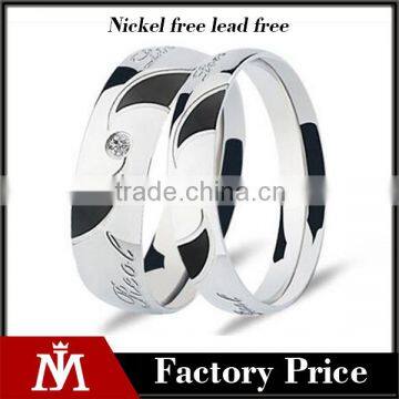 2016 engrave classic 316L stainless steel wedding band ring for lovers