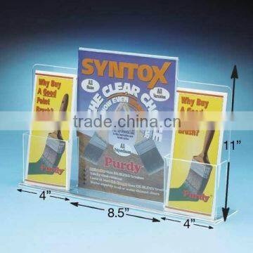 acrylic sign holder/stand with leaflet pocket