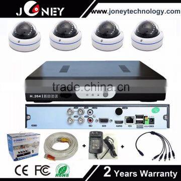 New 4 Channel Dome HD Camera P2P AHD DVR KIT H.264 DIY DVR KIT