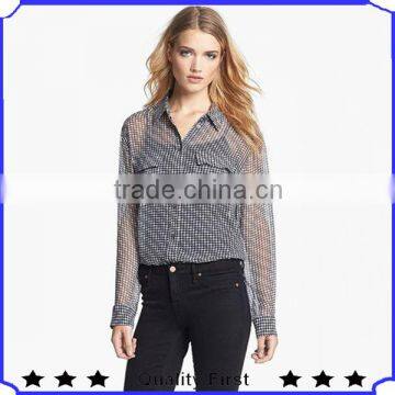 Blouses 2016 New Designs Latest Sexy Women See Through blouses