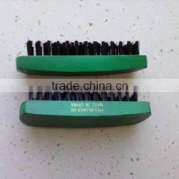 Wholesale green color Maple wooden made shoes brush