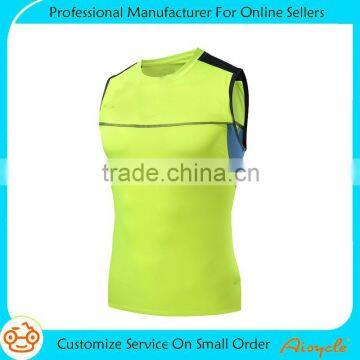 Mens custom tight singlet running tank top wholesale compression vest