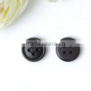 4 Holes Black Wooden Buttons