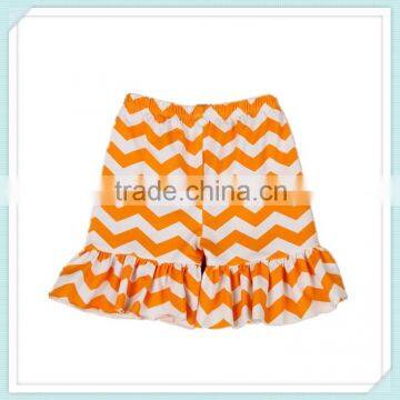 Fashion baby pants and shorts chevron cotton shorts for kids petti short pants wholesale ruffle pants for children high quality