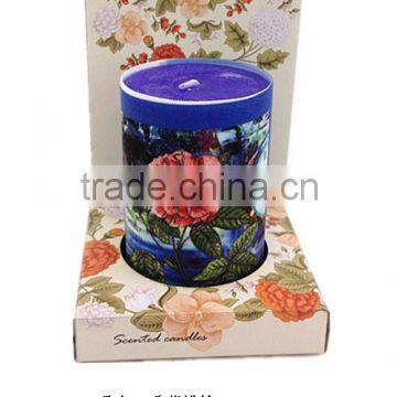 New Gift and Crafts Candles , Custom Printing Wrapped Scented Candle Wax photo-3