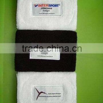 custom woven label sports sweatband wristband