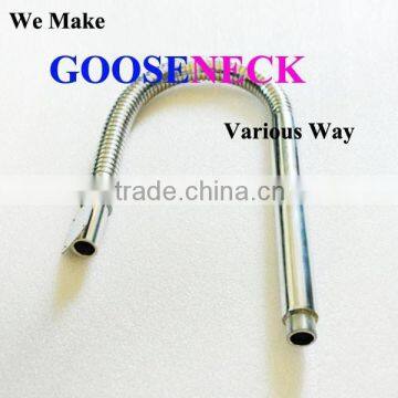Chrome gooseneck with special end fitting for LED light