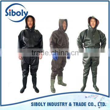 Hot Sale Custom made men waterproof pvc garage workwear overall