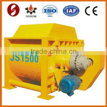 portable concrete mixer JS 1500 twin shaft forced Self loading twin shafts 1.5m3
