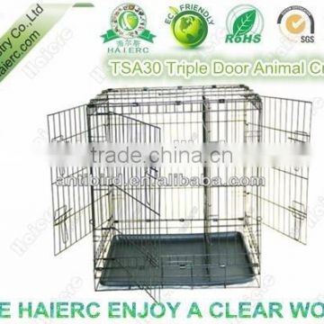 Haierc Dog Knnel Triple Door Dog Crate Durable Dog Cage