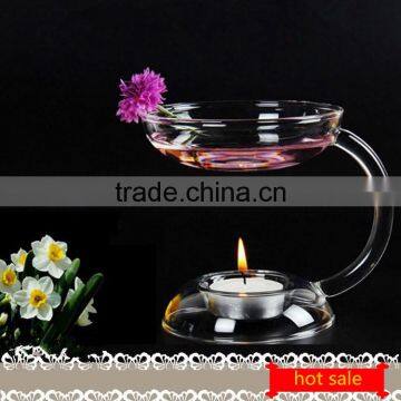 Heat-resisting Fragrance Lamp Transparent Glass Candle Holder photo-5
