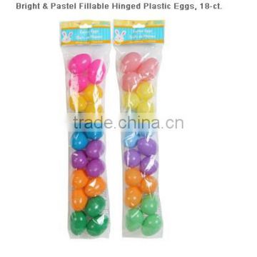 Bright & Pastel Fillable Hinged Plastic Eggs